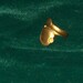 Vintage Gold Plated Brass Metal Spoon Ring Jewelry