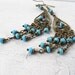 Bohemian Beach Chandelier Earrings: Bollywood Dangles in Sky Blue Czech Glass