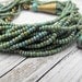 Turquoise Bead Necklace/ Convertible Wrap Bracelet Layered Czech Seed Beads
