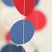 Red, White & Blue circle garland (15 feet) - READY TO SHIP