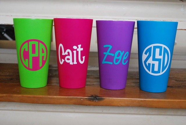 Personalized 32oz Plastic Cups - Set of Two