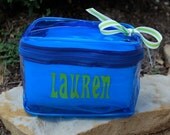 Personalized  Blue Cosmetic Bag