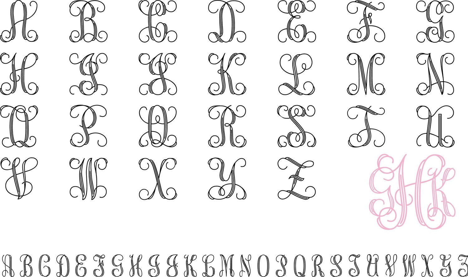 Engraved Sterling Silver Monogram Necklace - Large (18mm)