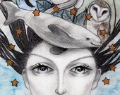 Totem Spirit Drawing by Tammy Mae Moon commissioned original art and reading