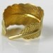 40% OFF! Gold Feather Ring. Gold Ring. Raw Brass Adjustable Ring. Open Feather Jewellery. Vegan Feather.