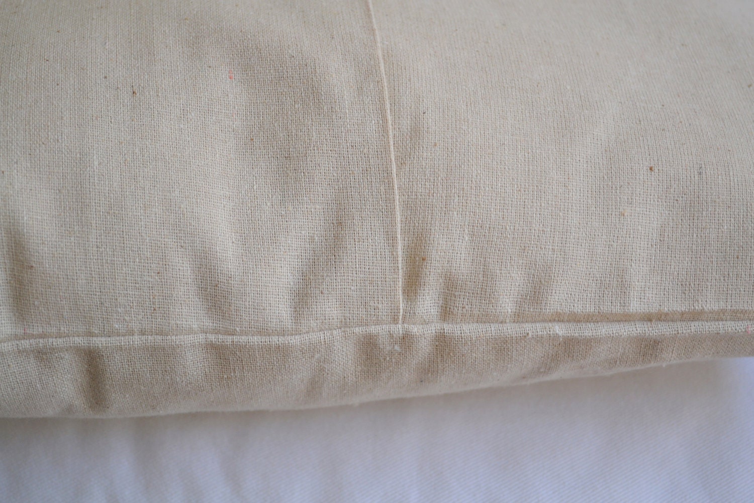 HOME TURQUOISE -- farmhouse chic muslin pillow cover with hand stamped home banner 12 x 16