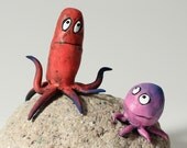 It's Not Easy Being Squishy squid sculpture