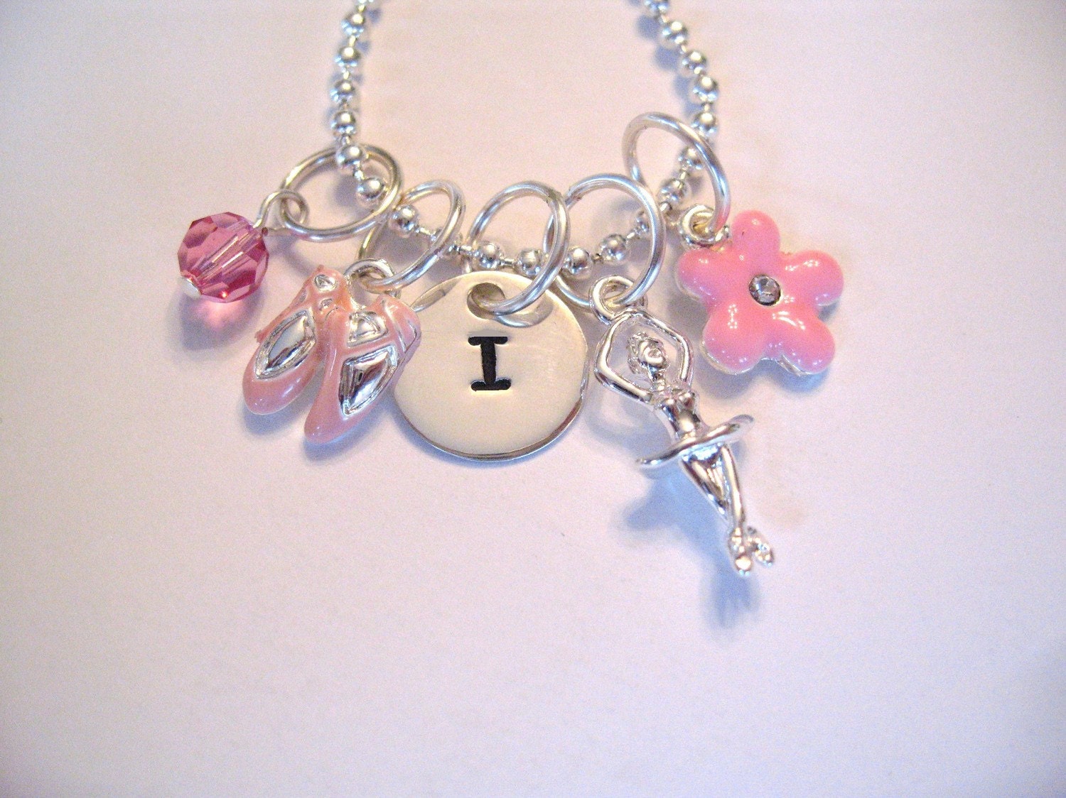Ballet Dancer Jewelry Hand Stamped Personalized Girls Necklace Girls Custom Charm Necklace Ballerina Necklace DANCE