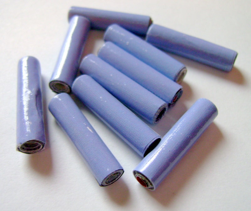 Sky Blue Paper Tube Beads
