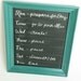 Chalkboard Organizer Teal Frame