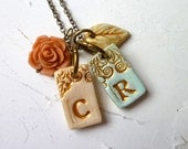 Personalized letter necklace - My Kid's initials