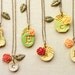 FOR LESLIE - Victorian Garden Bridesmaid Necklaces - Rustic Chic Wedding - Set of 7