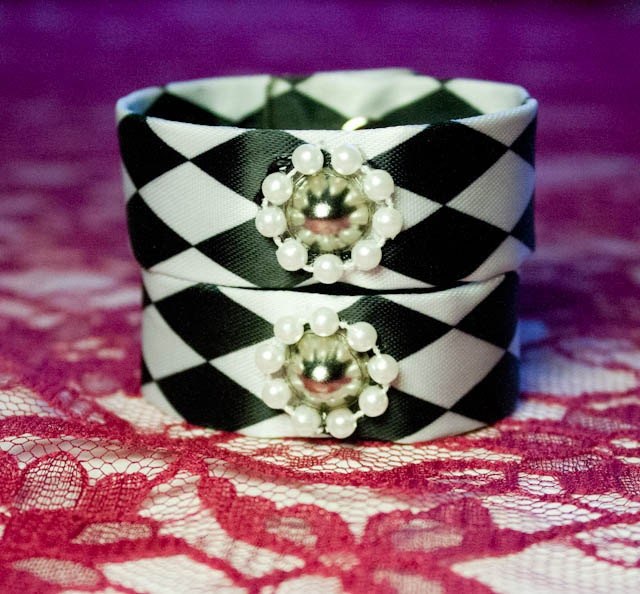 Harlequin Cuffs with Pearl Snaps