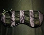 Purple and Black Striped Satin Aromatherapy Sleep Mask