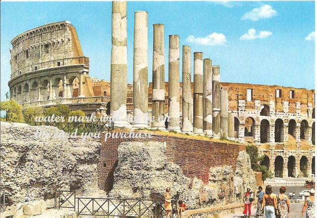 Colored, Post Cards, Lot of 4, Rome, Italy, 1979