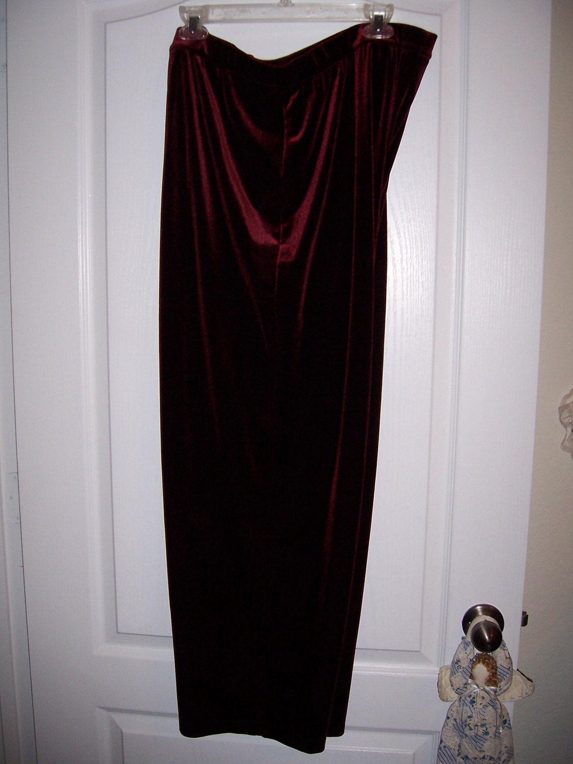 Burgundy Velvet Pants by béchamel, Size 2XL