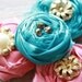Fabric Flower Pattern Tutorials (2 PDF eBooks) - Rolled Rosettes and Fluffy Cabbage Rose - With Headband and Accessories Tutorials
