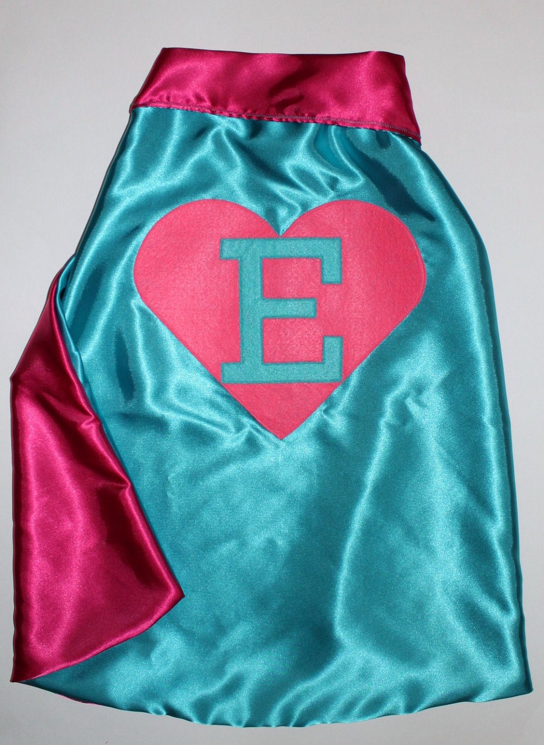 Girl's REVERSIBLE SuperHero / Princess Cape CUSTOMIZED with Initial (feedback can be read in listing)