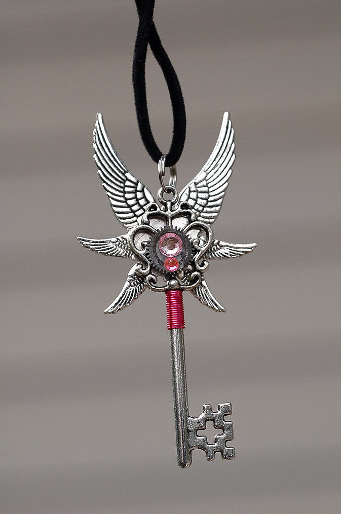 Pink Wish Key Necklace