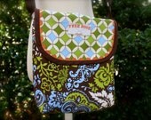 Brown/Green/Blue Messenger Crossbody Bag "The Pennsylvanian"
