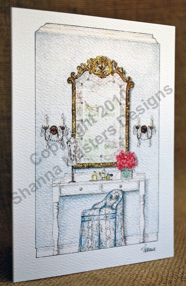 Vanity Rendering Single Note Card
