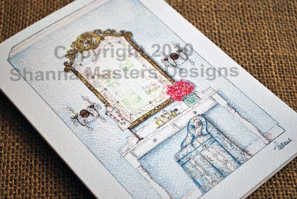 Vanity Rendering Single Note Card