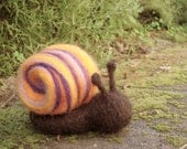 Felted Autumn Swirl Snail