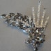 Vintage Juliana Brooch in Black Diamond Smoke Grey Gray with Clear Rhinestones lots of gorgeous sparkle
