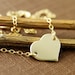 Charlize Theron Replica, Gold Heart Necklace, Love Necklace, 14kt Gold Filled Chain Necklace, Young Adult
