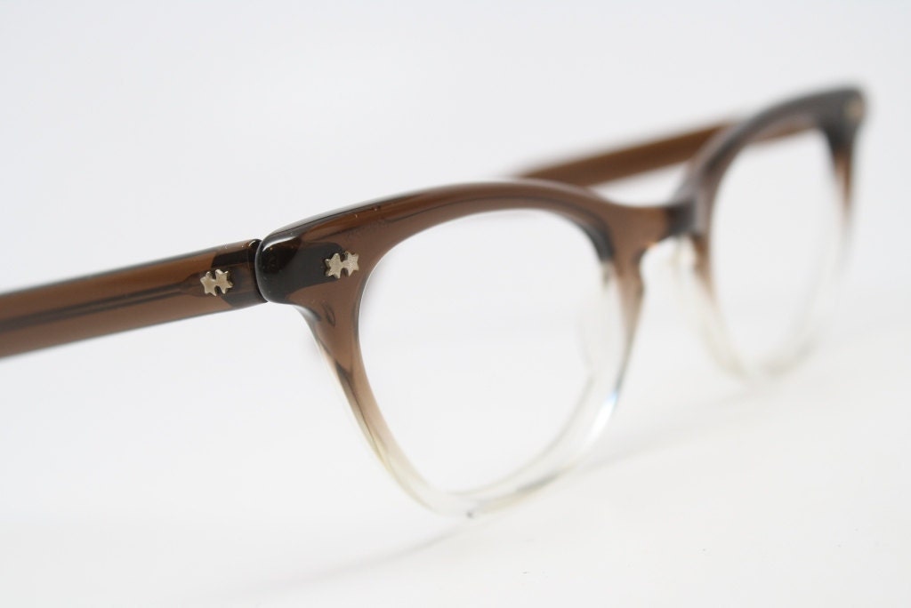 vintage Cat eye glasses Brown fades cat eye frames NOS