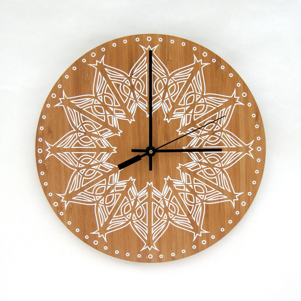 Silhouette in White - 10" Clock
