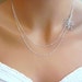 SET of Elegant Asymetrical Leaf Branch Double Strand Necklace and Matching Earrings- sterling silver filled, original design by ACutieChick