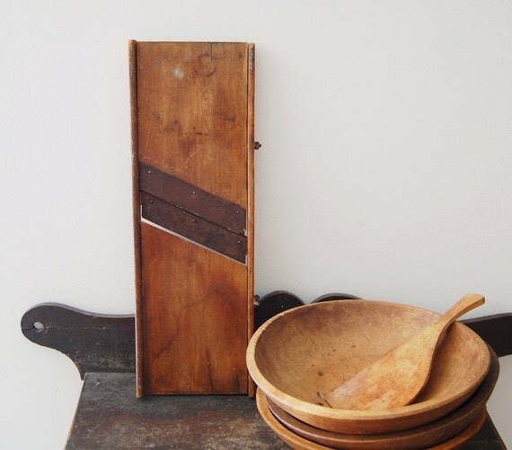 Antique Wood Cabbage Slicer by FrogGoesToMarket on Etsy