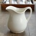 Vintage White Ironstone Pitcher - Medium 6" Size