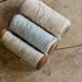 Set of 3 Old Spools of Vintage Yarns & Thread