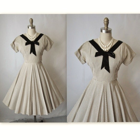 Reserved for Sarah 50's Cocktail Dress // Vintage 1950's New Look Cocktail Party Mad Men Dress XS