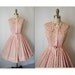 60's Floral Dress // Vintage 1960's Floral Print Cotton Garden Party Shirtwaist Summer Day Dress L