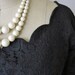 50's Cocktail Dress // Vintage 1950's Black Lace Full Circle Cocktail Party Dress XS
