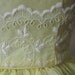 50's Eyelet Dress // Vintage 1950's Emma Domb Embroidered Organdy Canary Yellow Prom Wedding Dress XS