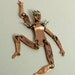Angel Cindy Is Connected - Art Jewelry Pendant - Up Cycled Sterling, Copper, And PMC - 771