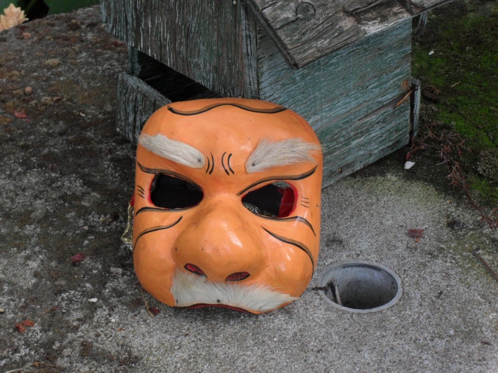 Handpainted  Mask, Vintage  Old Man Vintage Mask, Vintage MasK HandmadE IN IndonSIA