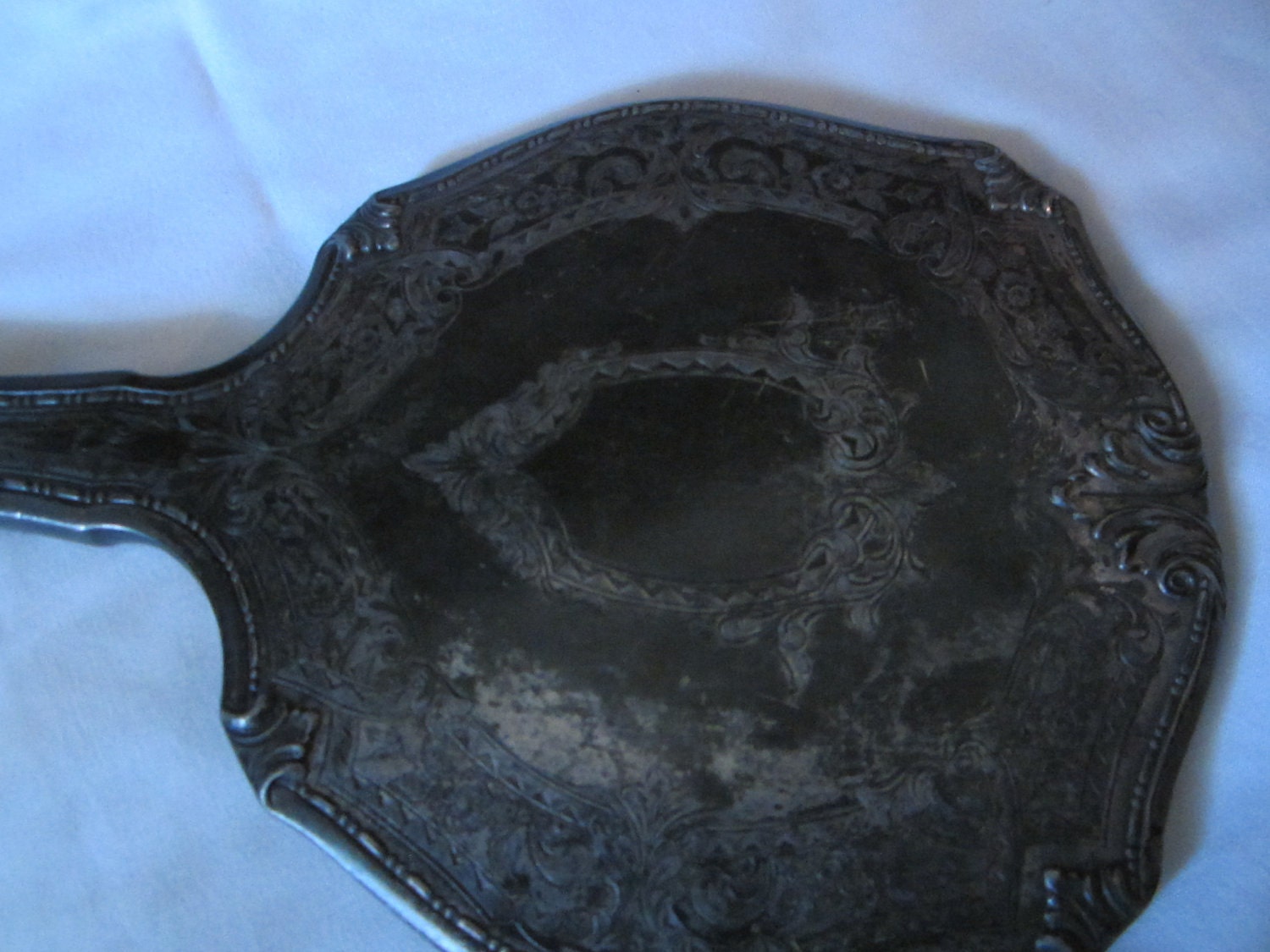 Celebration Sale Antique Hand Vanity Mirror, Homan Manufacturing Company, Vanity Mirror 1910