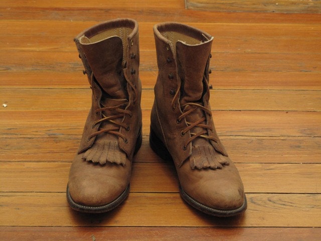 justin lace up boots women's