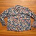 women's vintage floral denim button up.