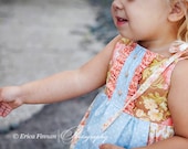 Picnic Apron Dress or Top girls sewing tutorial PDF pattern by Tenderfeet Stitches INSTANT DOWNLOAD