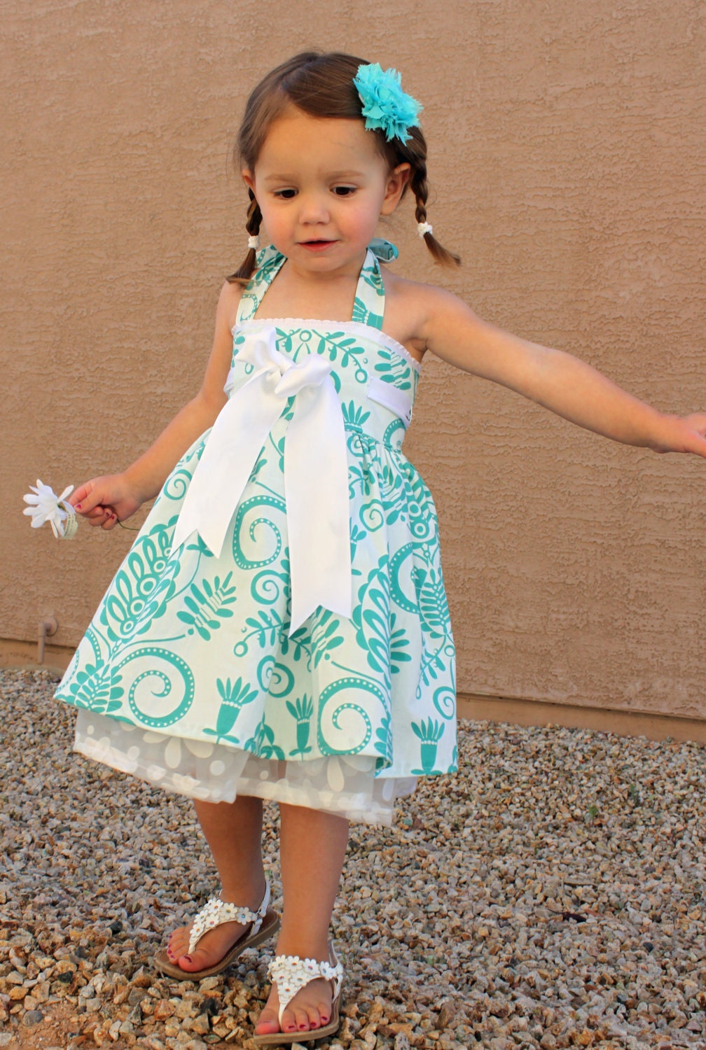 Girl's Dress sewing tutorial PDF children's clothing Bowtie Halter dress INSTANT DOWNLOAD