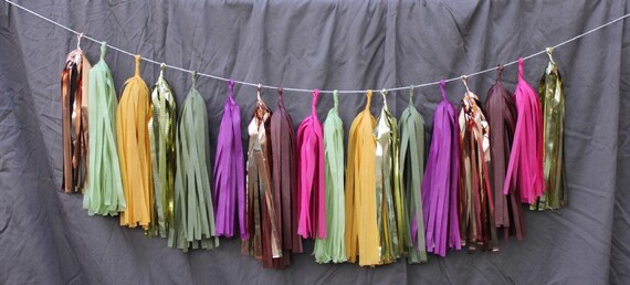 Tissue Tassel Garland-18 tassels- Winter Garden Il_570xn