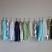 Tissue Tassel Garland-18 tassels- Sea Glass
