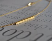 Golden Bar Stick Necklace