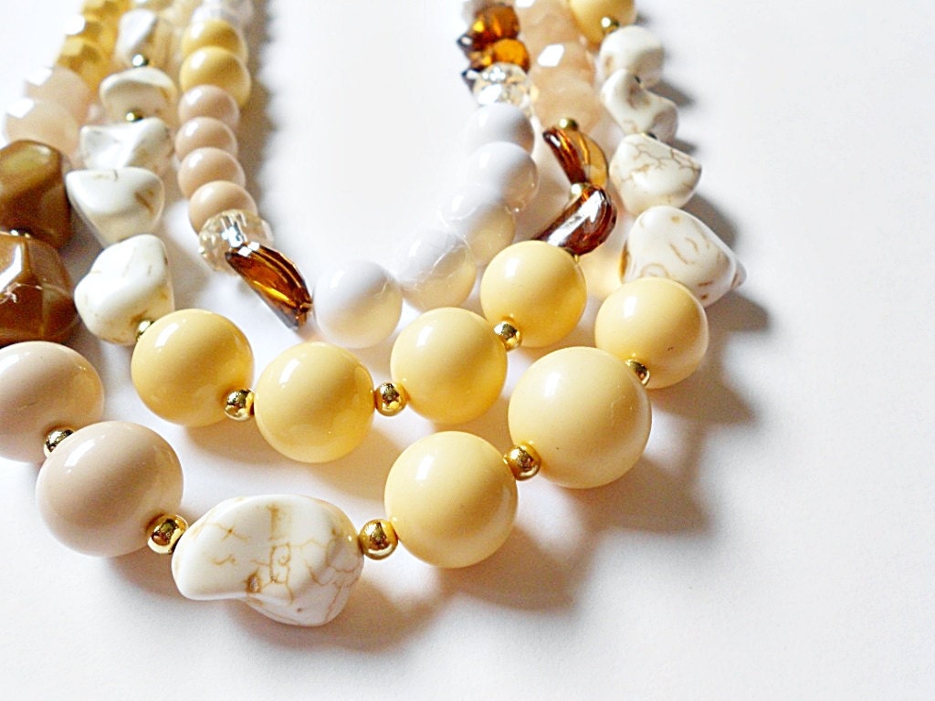 Beiges Upcycled Long Necklace